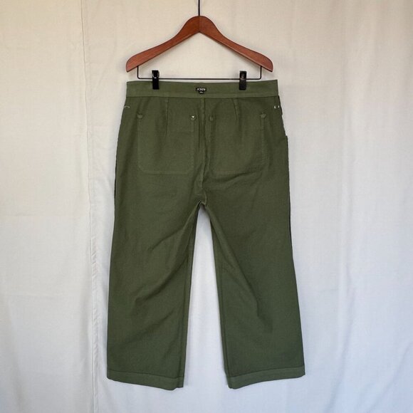 J. Crew Sailor Slim Wide-Leg High Rise Distressed Fatigue Chino Pant Size 33 - Picture 9 of 16